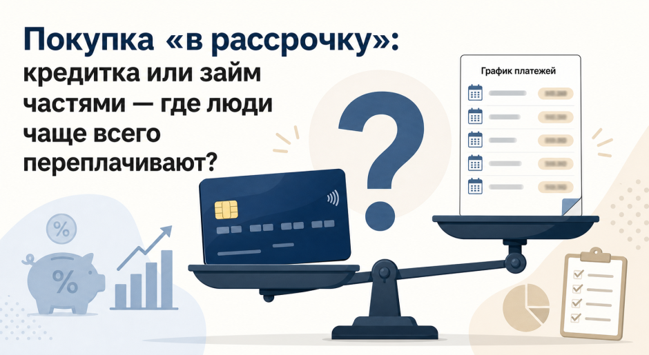Кредитная карта vs займ частями: как не потерять «0%» из-за расчётного периода и минимального платежа