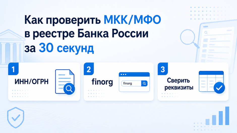 Проверка по finorg: как за 1 минуту убедиться, что вы обращаетесь в легальную МФО